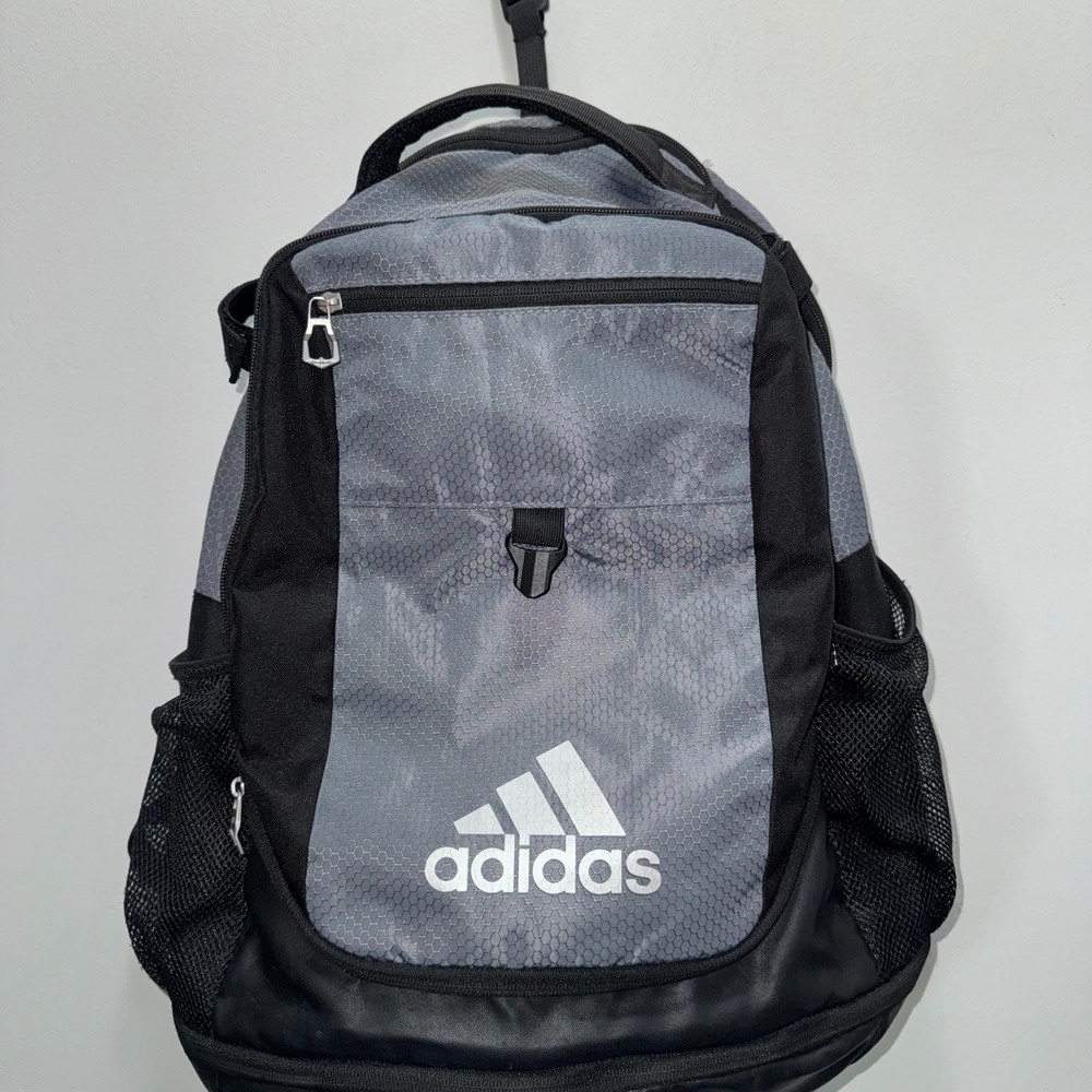 Adidas Utility XL Team Backpack Gray Black 34L Sports Baseball Gym Bag